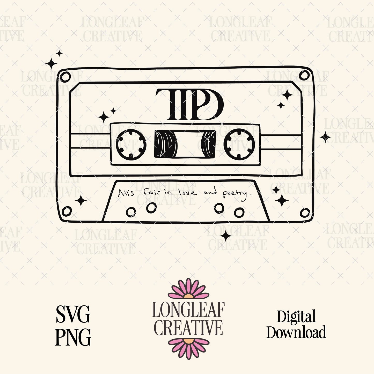 TTPD The Tortured Powts Department Mixtape SVG Digital Download Design File