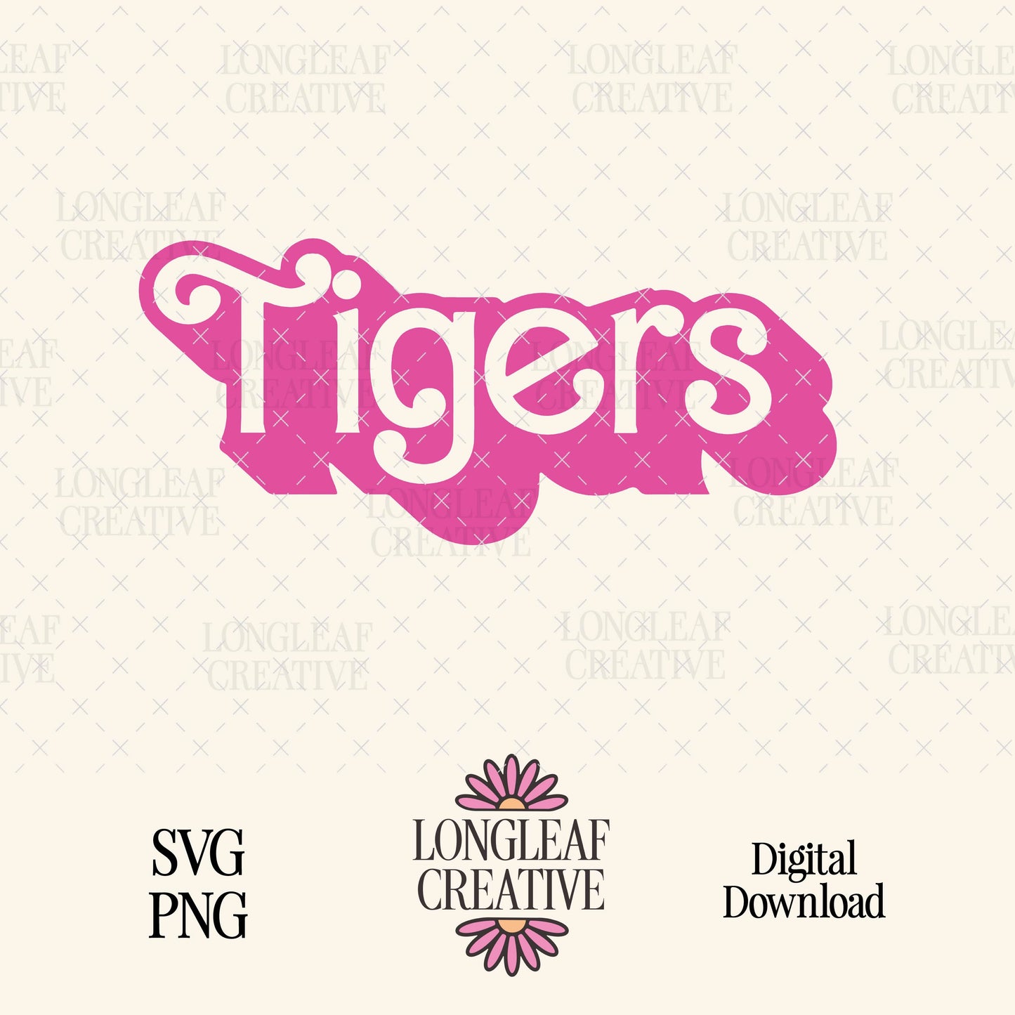 Tigers Mascot Barbie SVG Digital Download Design File