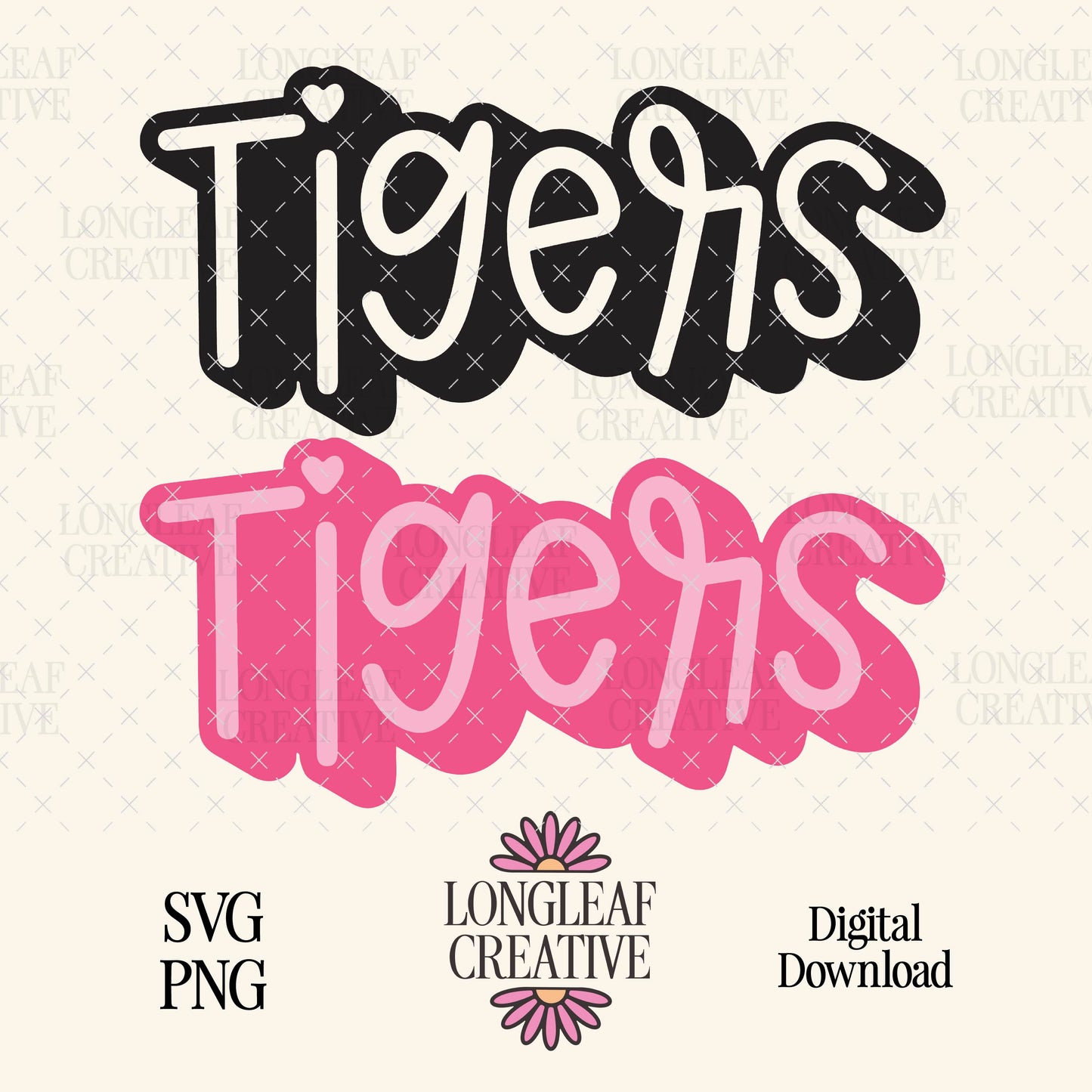 Tigers Cute Mascot SVG Digital Download Design File