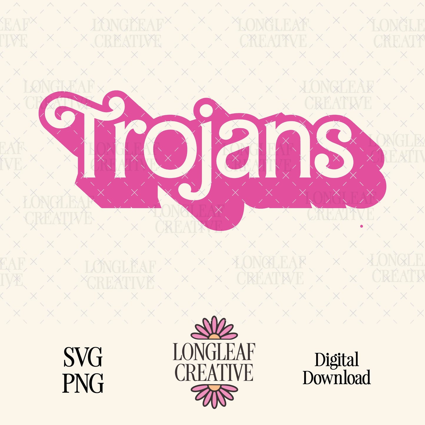 Trojans Mascot Barbie SVG Digital Download Design File