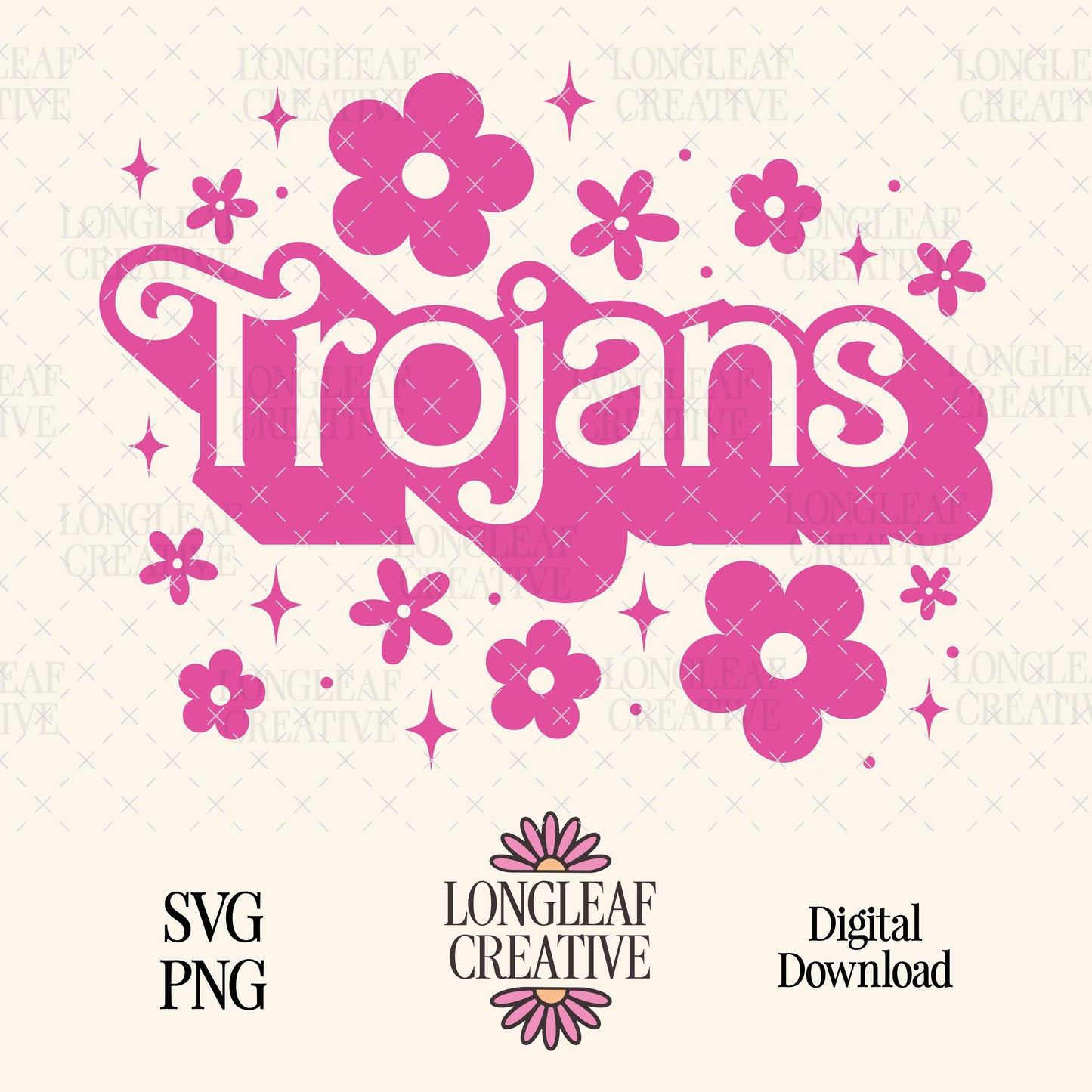 Trojans Mascot Barbie SVG Digital Download Design File