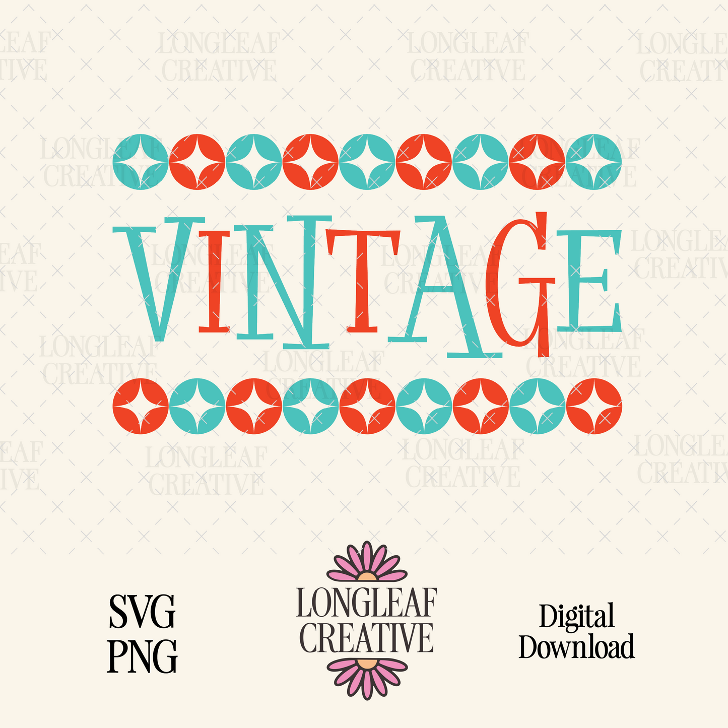 Vintage Retro SVG Digital Download Design File