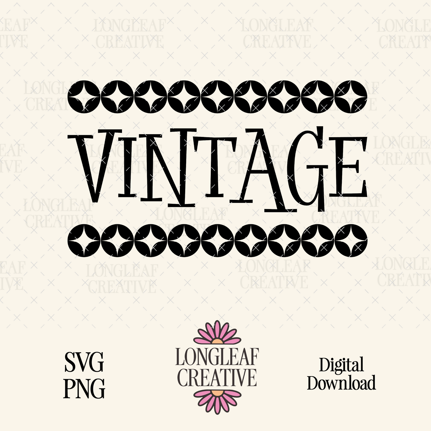 Vintage Retro SVG Digital Download Design File