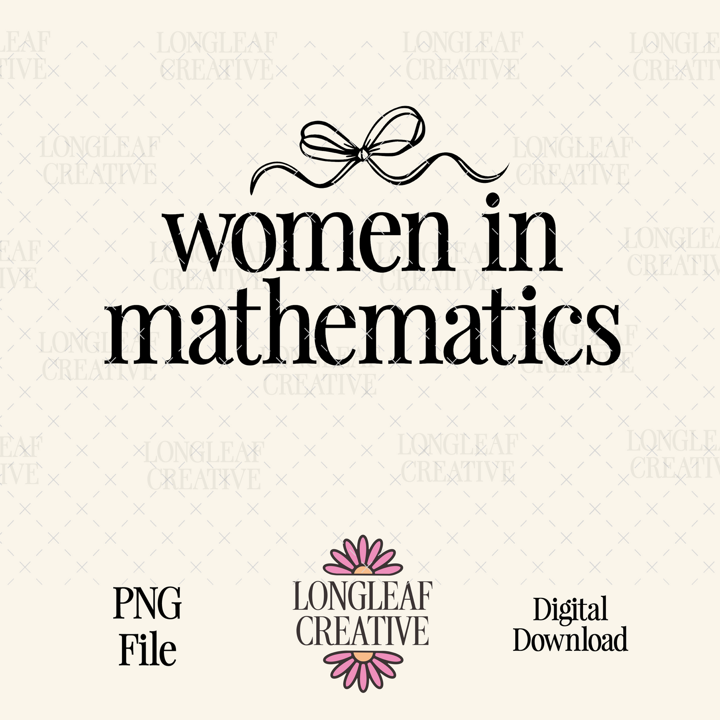 Women in Mathematics SVG Digital Download Design File