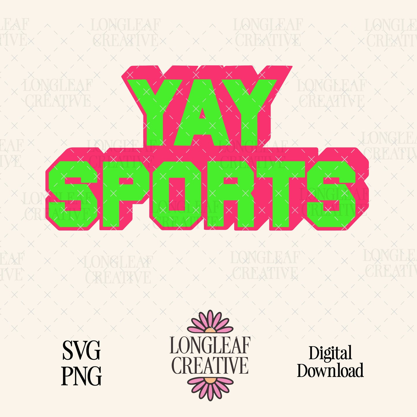 Yay Sports SVG Digital Download Design File