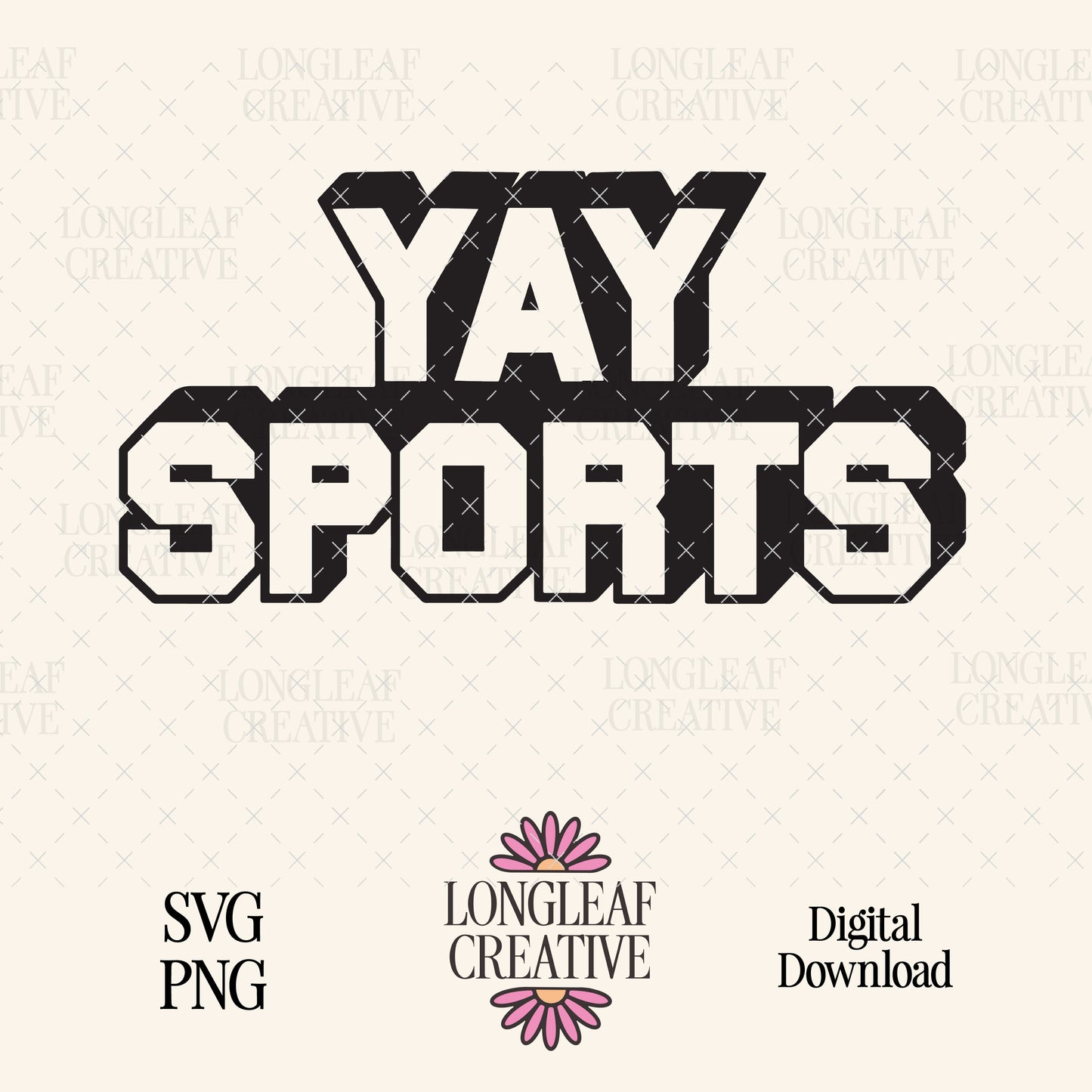 Yay Sports SVG Digital Download Design File
