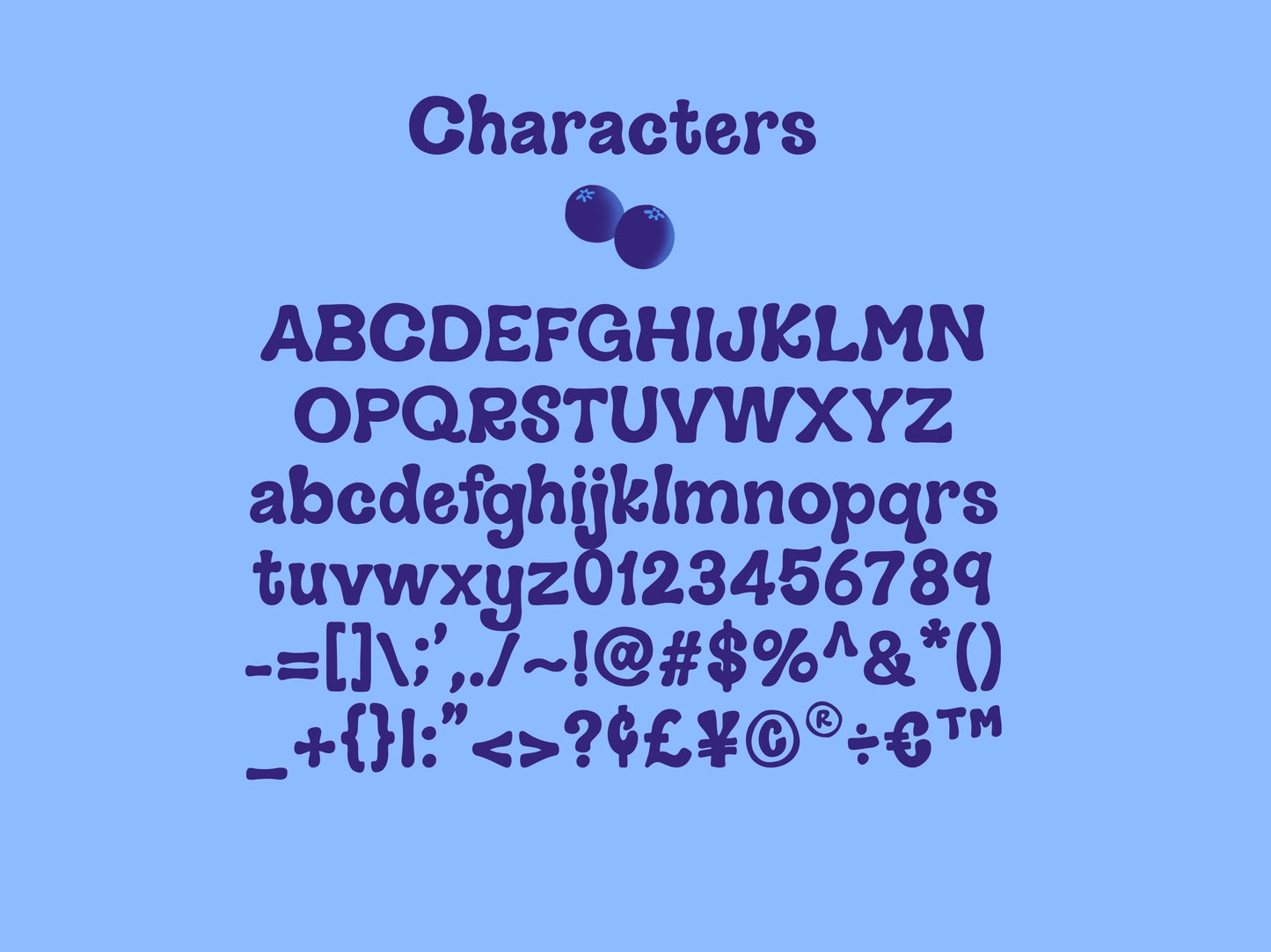 Blueberry Patch Handwritten Font