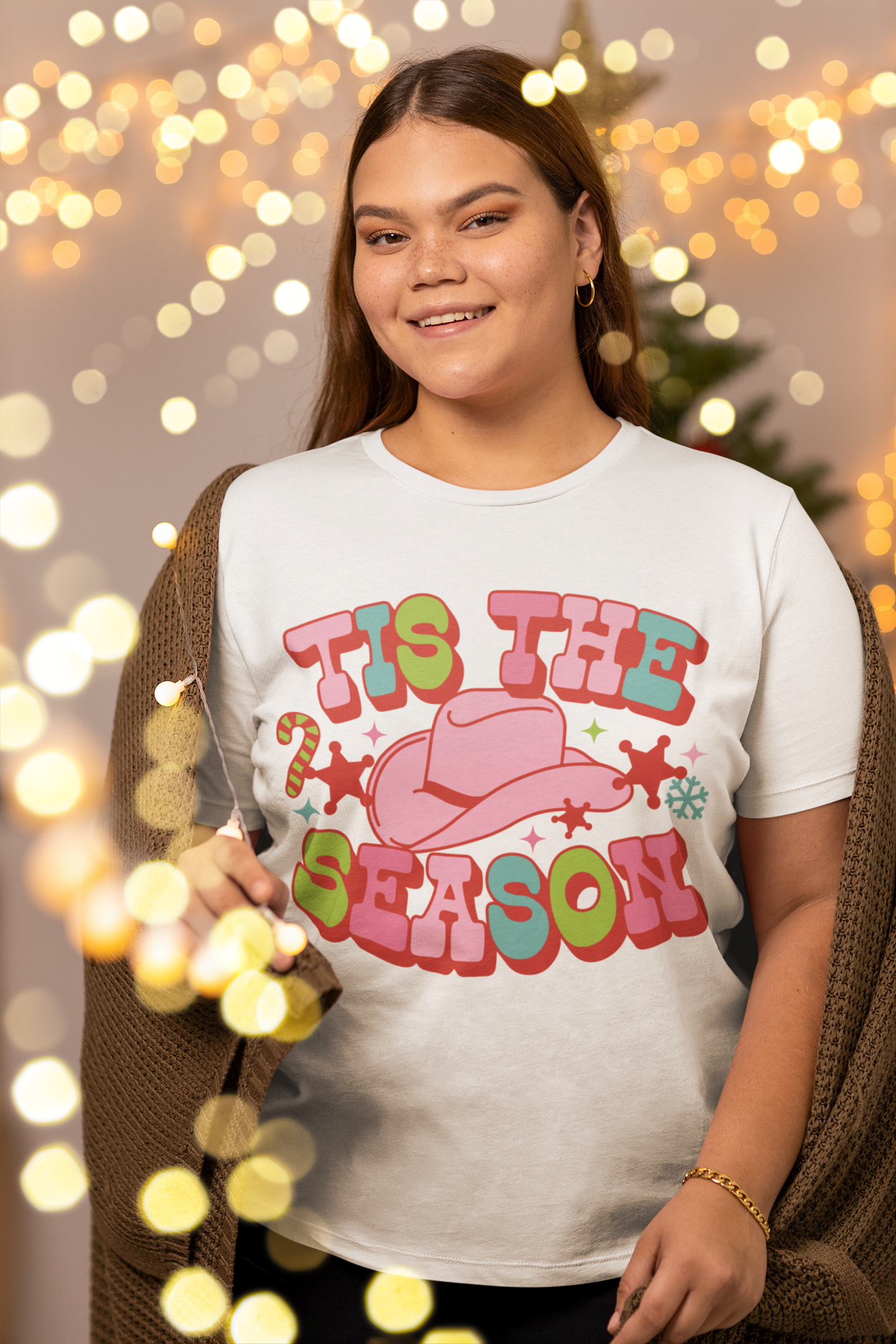 Tis the Season Pink Cowboy SVG Digital Download Design File