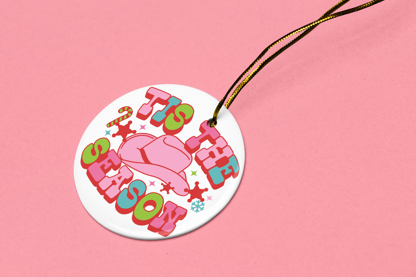 Tis the Season Pink Cowboy SVG Digital Download Design File