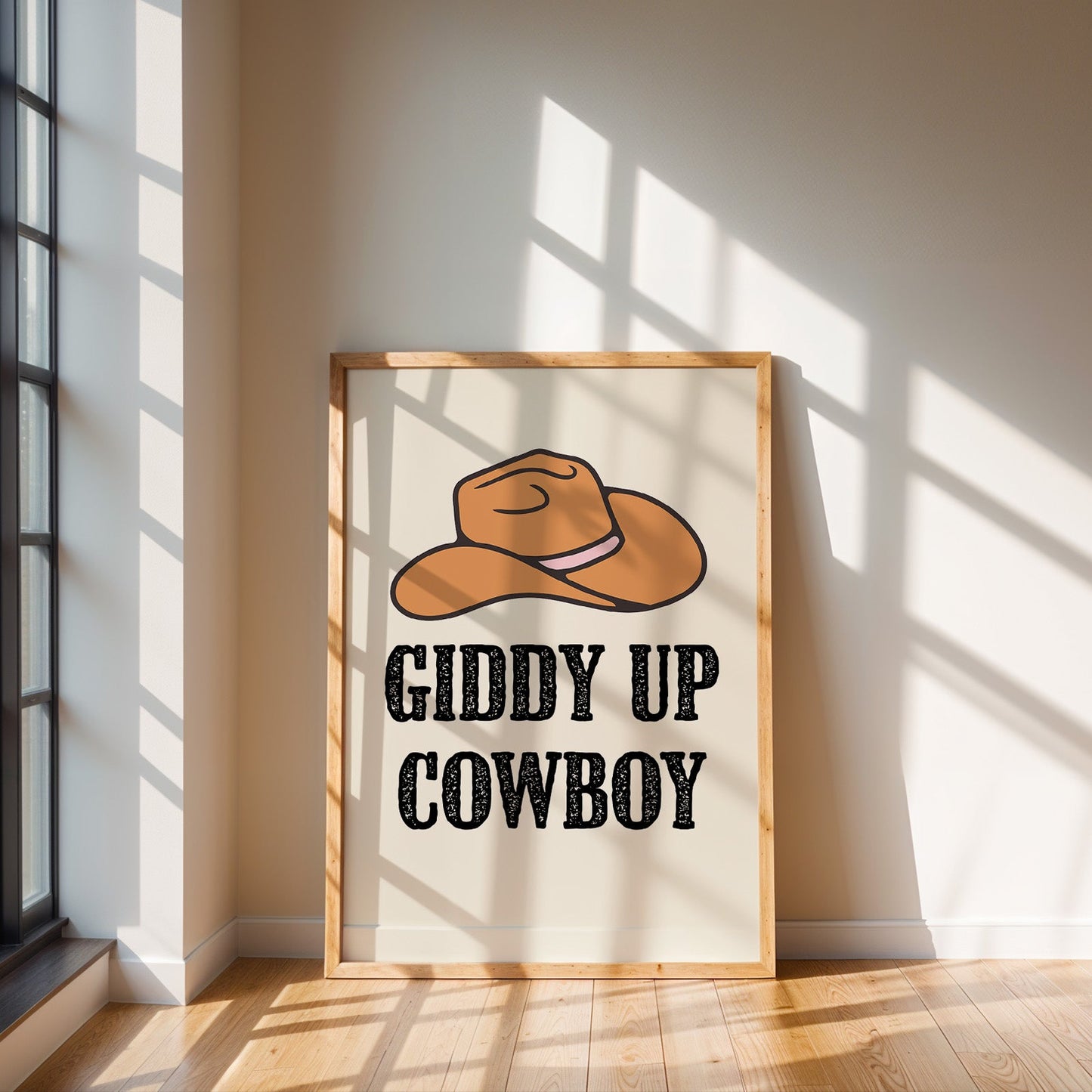 Giddy Up Cowboy Western Digital Art Print Download