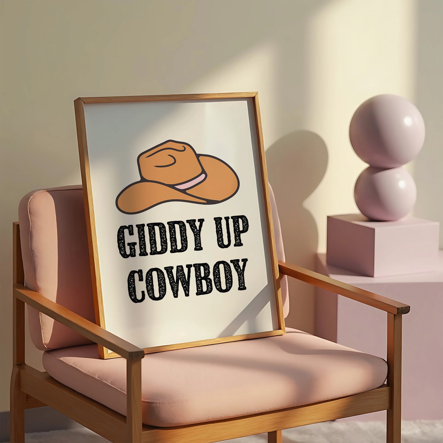 Giddy Up Cowboy Western Digital Art Print Download