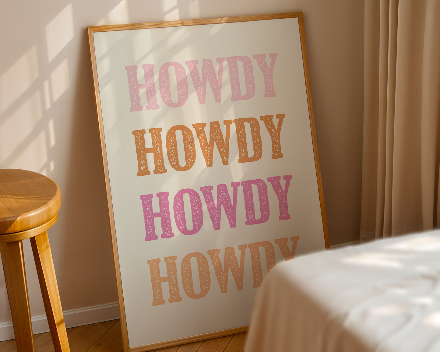 Howdy Western Digital Art Print Download