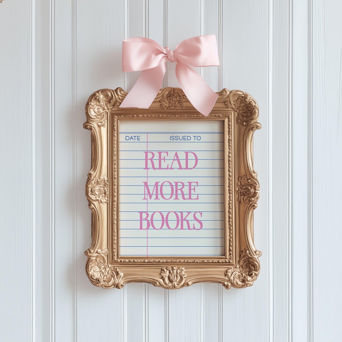Read More Books Library Card Digital Art Print Download