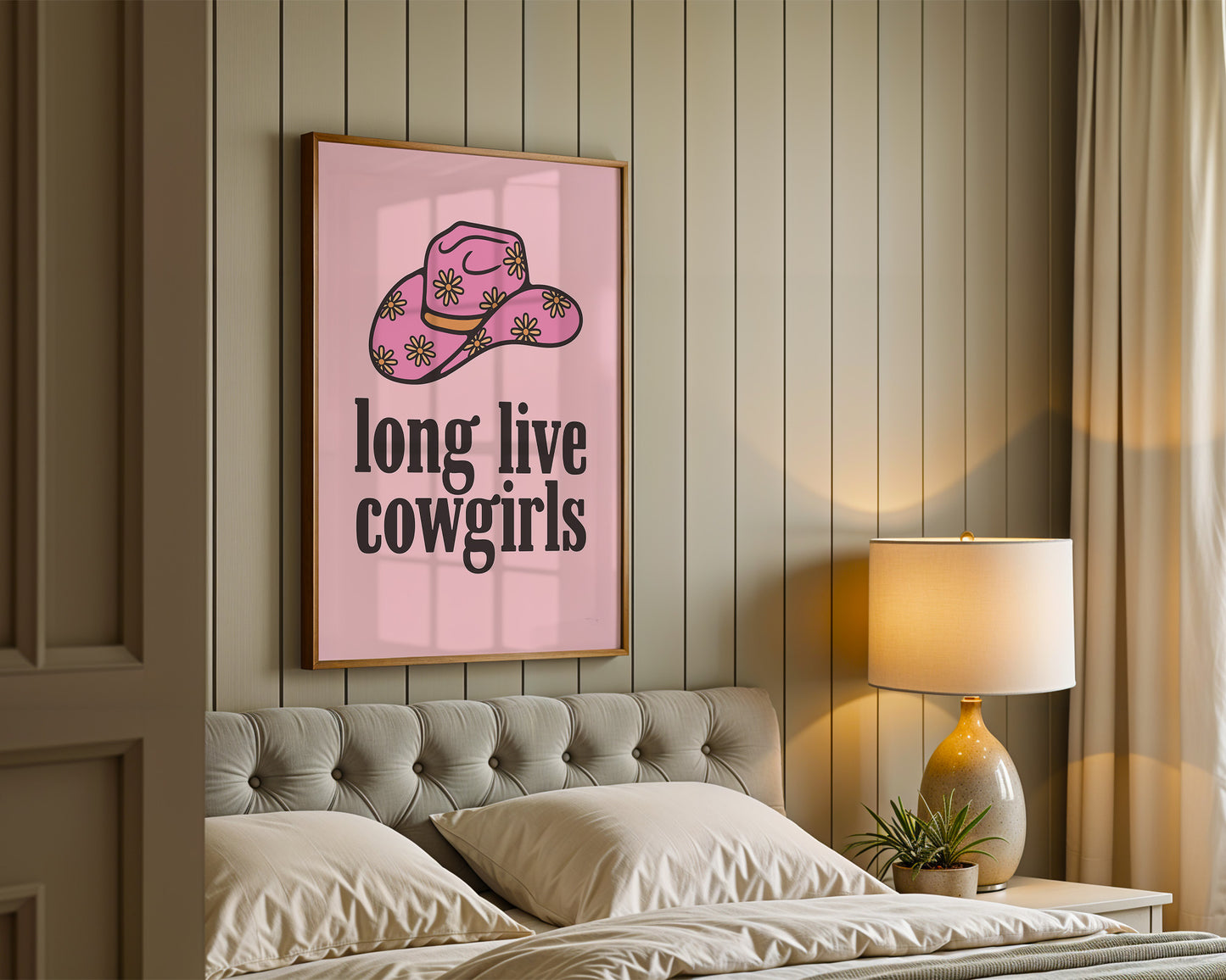 Set of 5 Country Western Pink and Orange Art Prints 3 Digital Art Print Download
