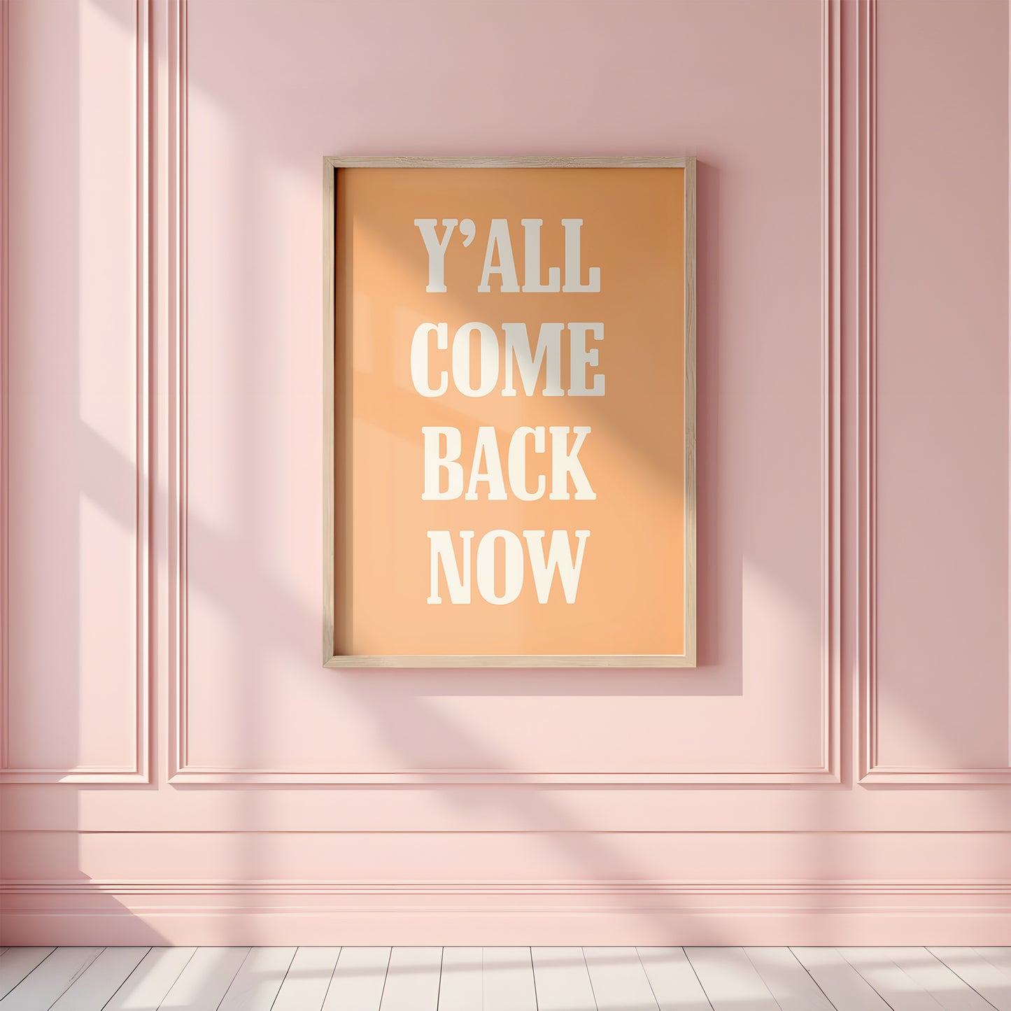 Set of 5 Country Western Pink and Orange Art Prints 3 Digital Art Print Download