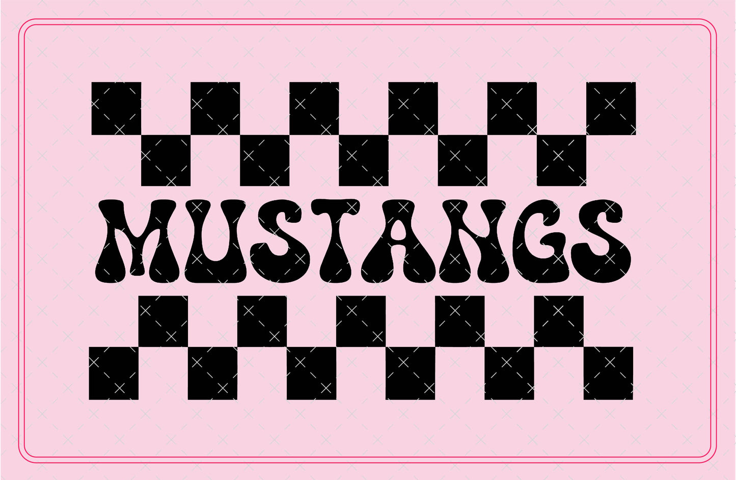 Mustangs Mascot Checker SVG Digital Download Design File