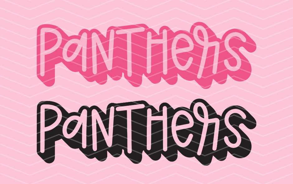 Panthers Cute Mascot SVG Digital Download Design File