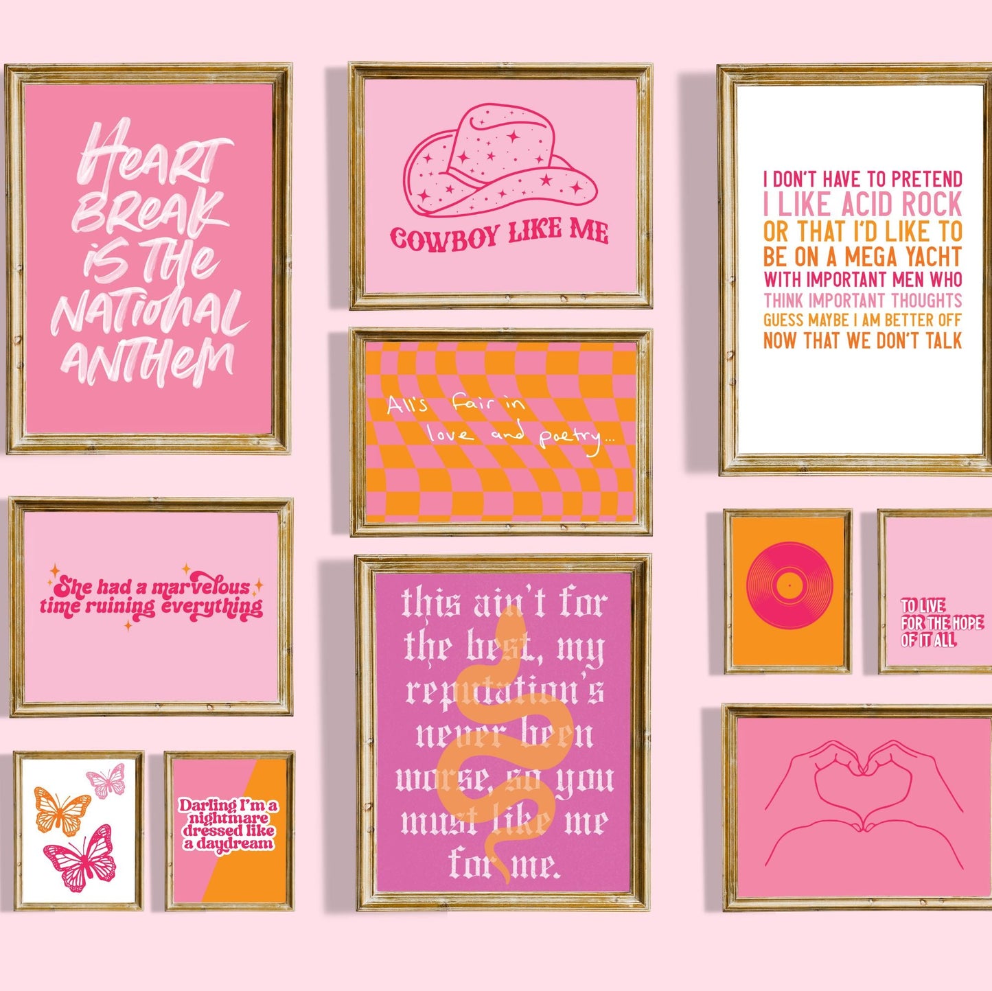 Taylor Swift Digital Gallery Wall Bundle 1 - 11 Art Prints Download