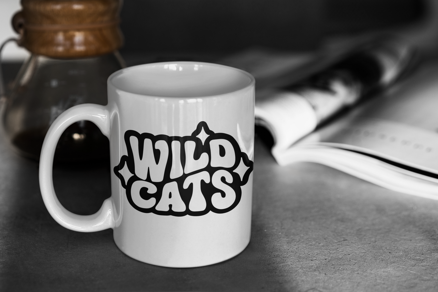 Wildcats Retro Mascot SVG Digital Download Design File