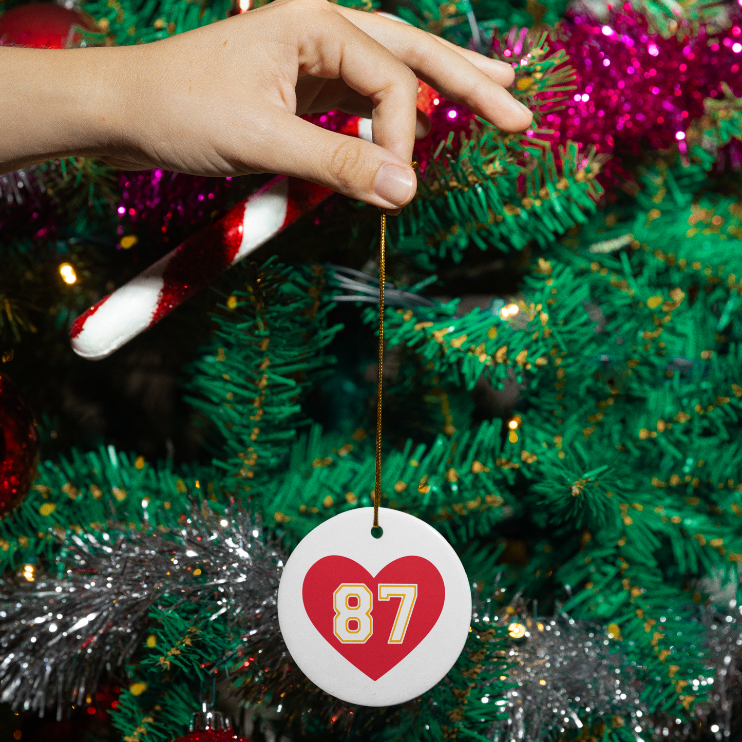 Travis Kelce Christmas Ornament