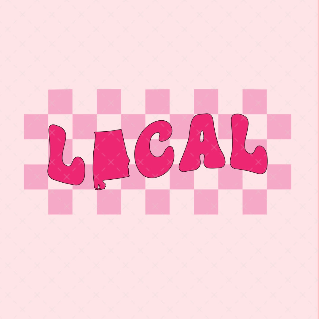 Local Alabama SVG Retro Checker Design