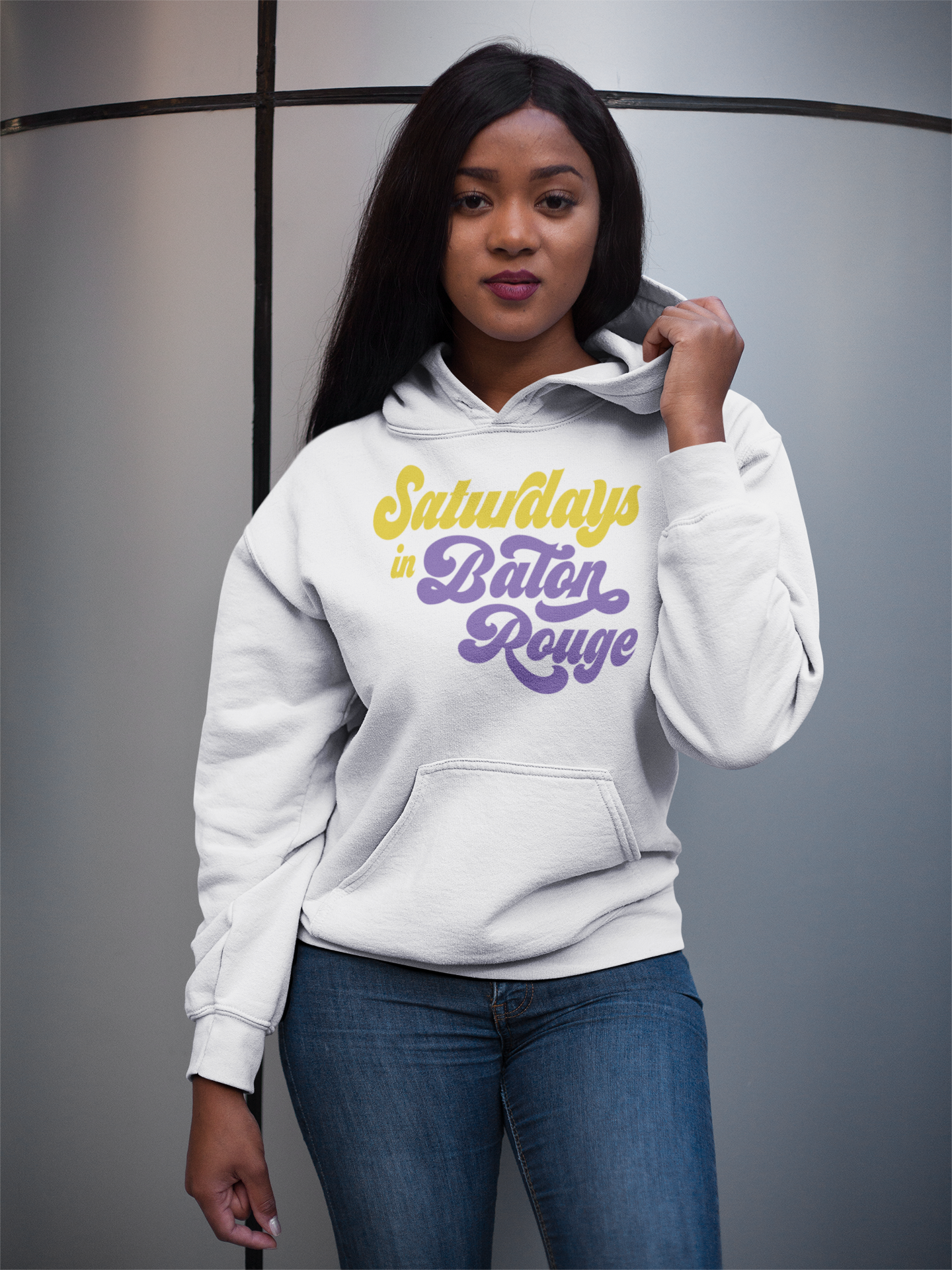 Saturdays in Baton Rouge LSU game day hoodie design svg