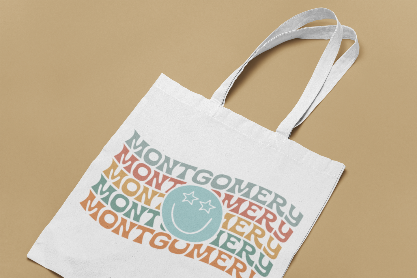 Montgomery Alabama Retro Wavy Design File Tote Bag SVG