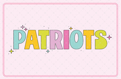 Patriots Mascot Bubble Cute SVG Digital Download Design File