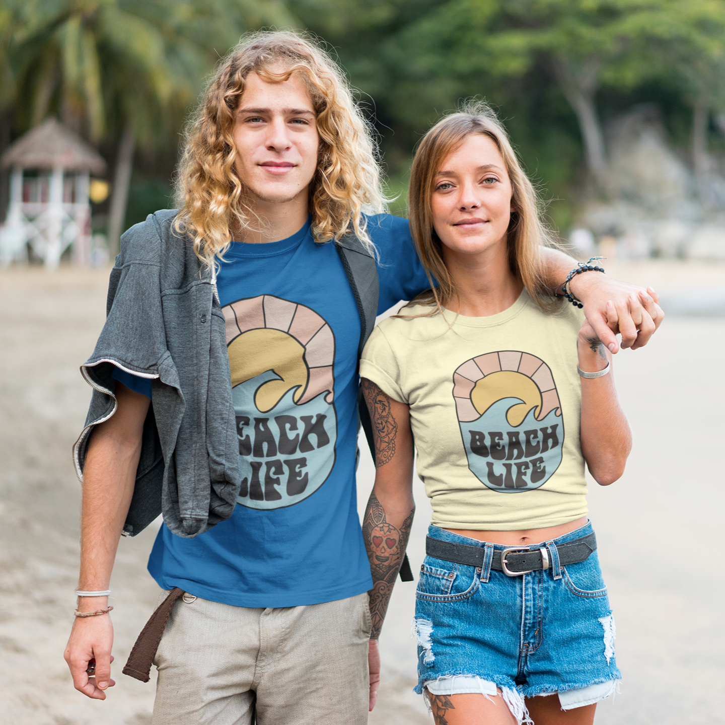 Beach Life Graphic Tee SVG Design File