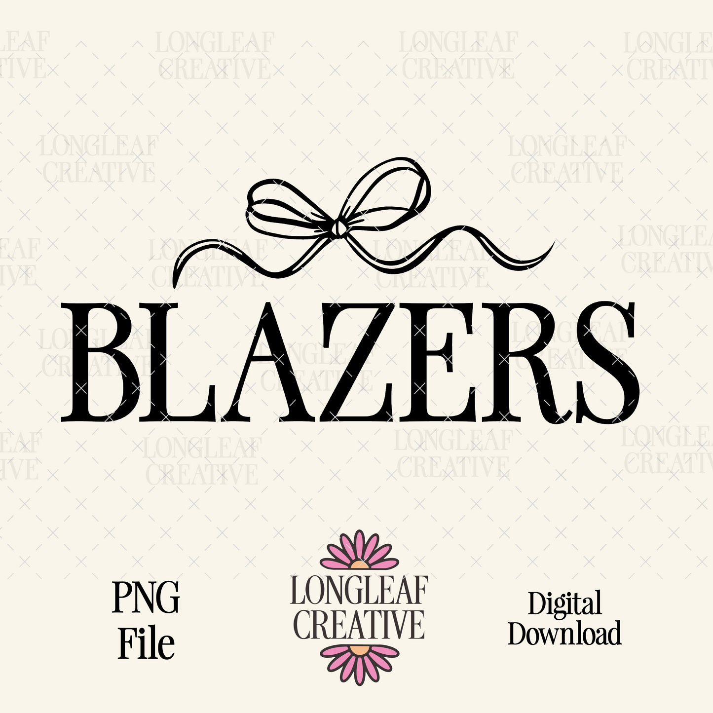 Blazers Bow Mascot SVG Digital Download Design File