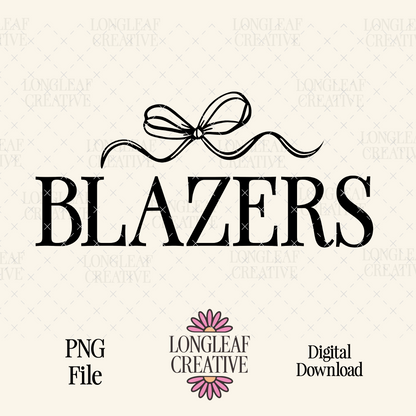 Blazers Bow Mascot SVG Digital Download Design File
