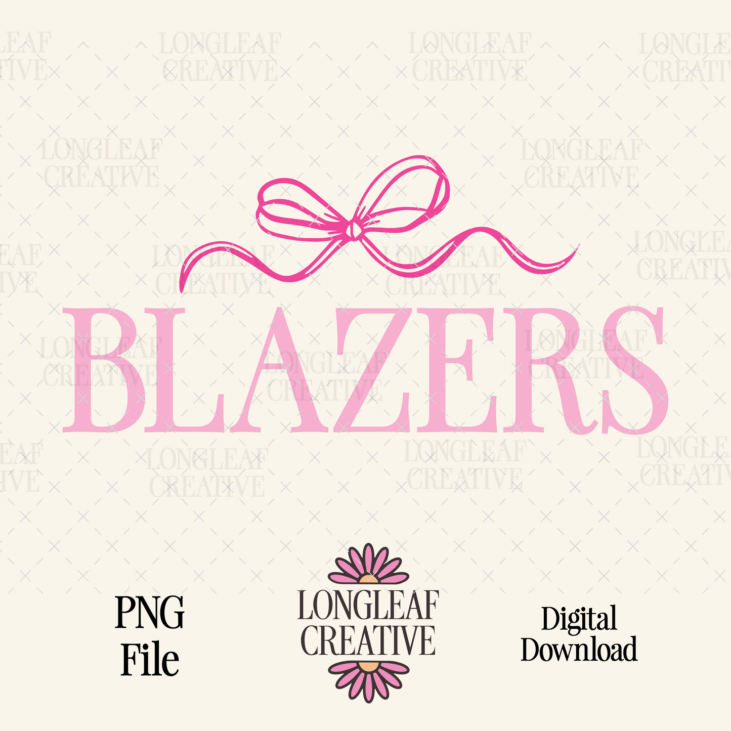 Blazers Bow Mascot SVG Digital Download Design File