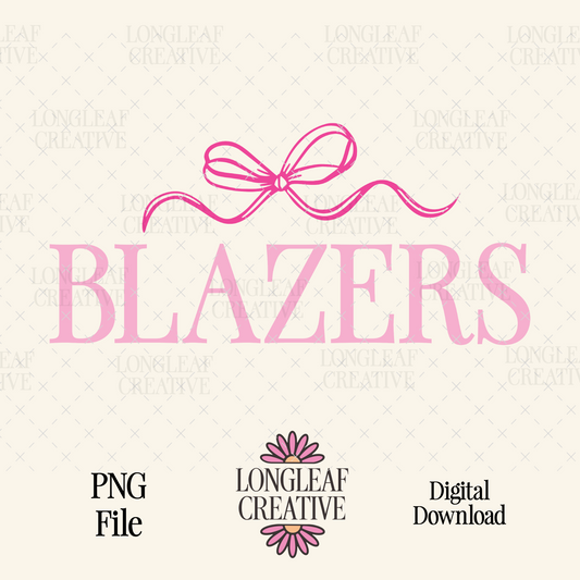 Blazers Bow Mascot SVG Digital Download Design File