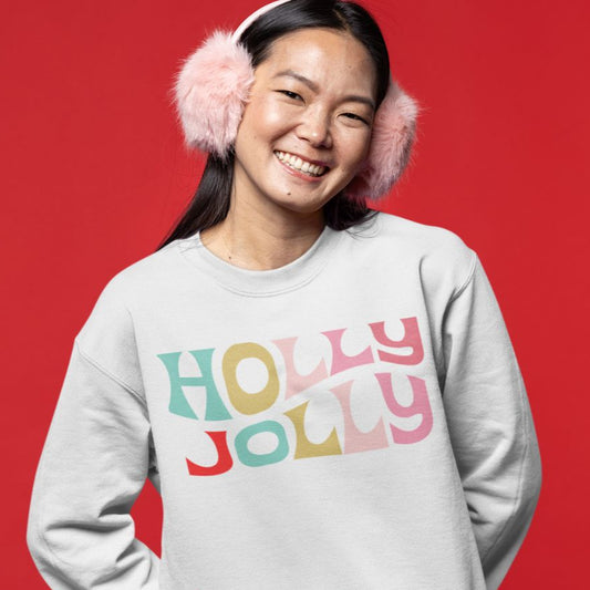 Holly Jolly PNG and SVG File Sweatshirt Design
