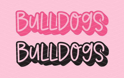 Bulldogs Cute Mascot SVG Digital Download Design File