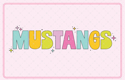 Mustangs Mascot Bubble Cute SVG Digital Download Design File