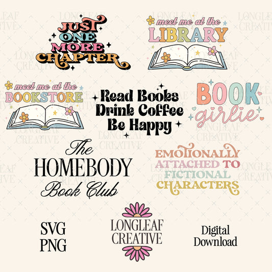 Bookish SVG Bundle 2