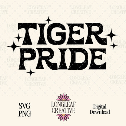 Tiger Pride Mascot SVG Digital Download Design File