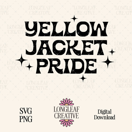 Yellow Jacket Pride Mascot SVG Digital Download Design File