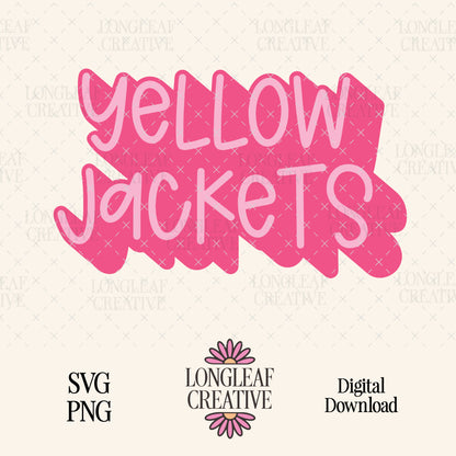 Yellow Jackets Cute Mascot SVG Digital Download Design File