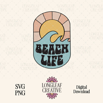 Beach Life SVG Digital Download Design File