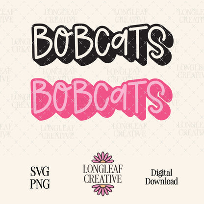 Bobcats Cute Mascot SVG Digital Download Design File