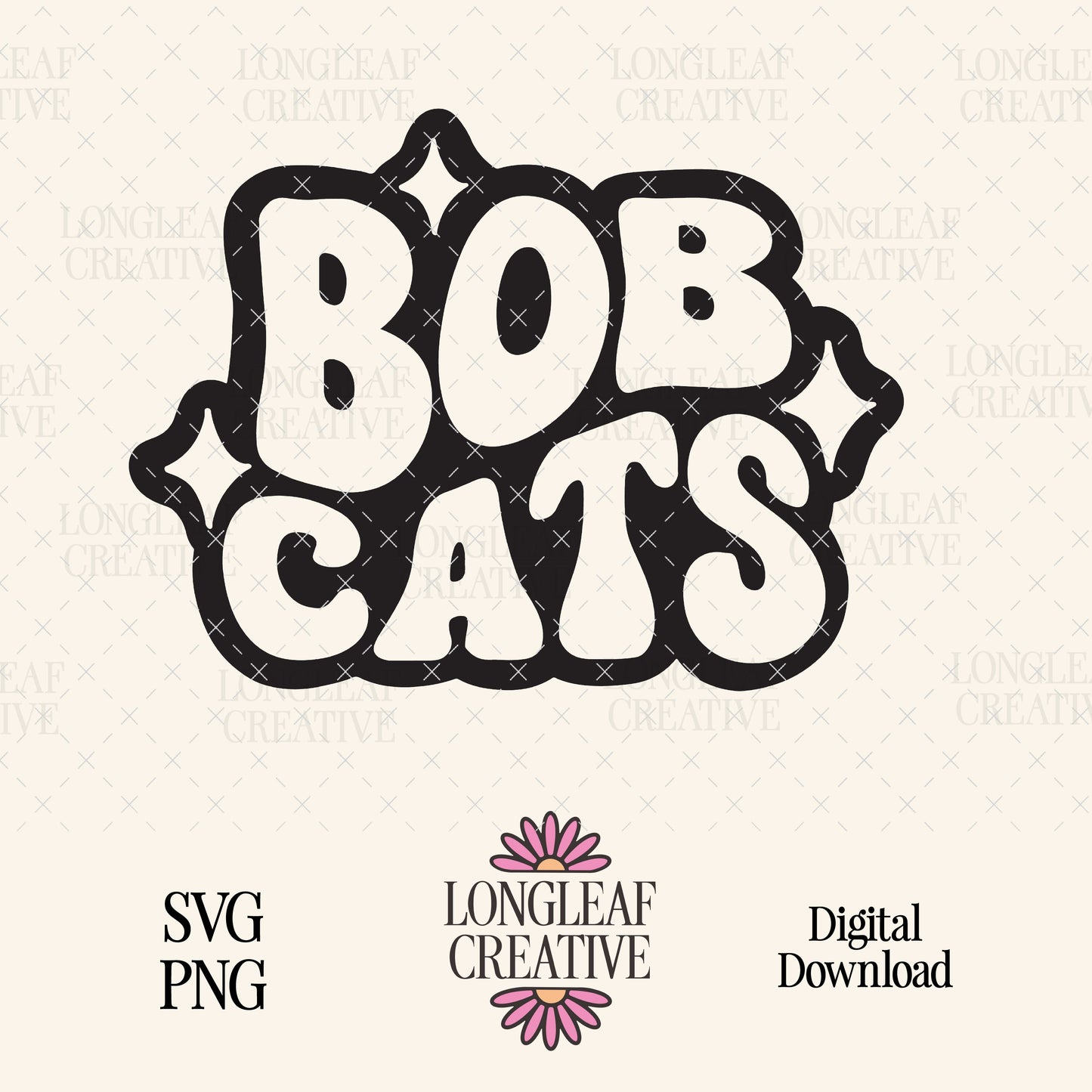 Bobcats Retro Mascot SVG Digital Download Design File