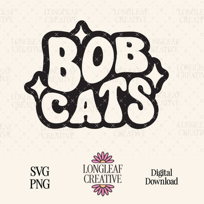 Bobcats Retro Mascot SVG Digital Download Design File