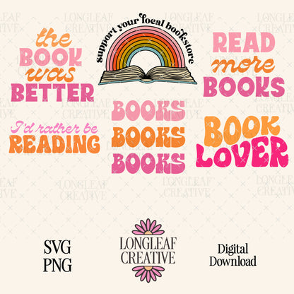 Bookish SVG Bundle 1