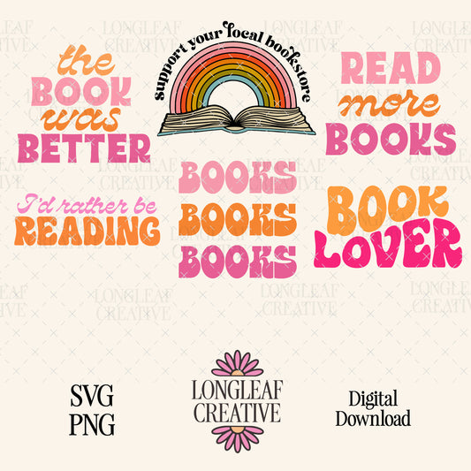 Bookish SVG Bundle 1