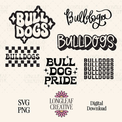 Bulldogs Mascot SVG Bundle