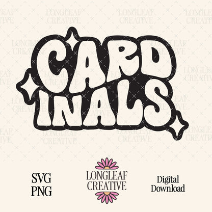 Cardinals Retro Mascot SVG Digital Download Design File