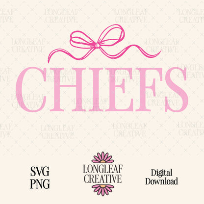 Chiefs Bow Mascot SVG Digital Download Design File