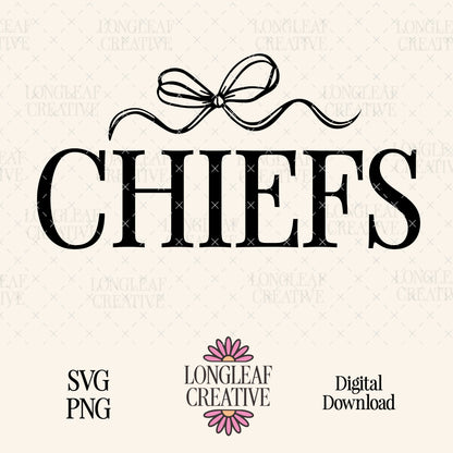 Chiefs Bow Mascot SVG Digital Download Design File